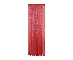 Tenda oscurante Tenda di finestra stampata a forma di fiocco di neve di Natale per soggiorno Camera da letto Tende oscuranti in tulle con drappeggio drappeggiato 1 pannello 78,7x31,5 pollici (L x L)