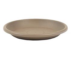 Greemotion Sottovaso per piante, colore tortora – Sottovaso a fiori con diametro 39 cm, altezza 5 cm – Sottovaso in plastica – Sottovaso rotondo – Sottovaso per piante