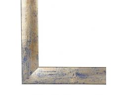 Cornice, Cornici dei quadri, portafoto CAPRY, 76x108 cm o 108x76 cm in BLU ORO ARGENTO, normale vetro artificiale (A-Pet), senza antiriflesso cornice in MDF rivestiti di un foglio decorativo, 50 mm di larghezza