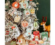 NLR Pacchetto biglietti dauguri di Natale # Stagione di Natale | 24 Carte di 24 Disegni Unici | 14x9 cm | Buste e sigilli inclusi | Per Natale e Capodanno (Piegare) (Adesivi natalizi)