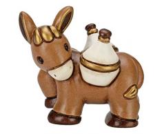 THUN® - Asinello Marrone con Fiaschi - Statuine Presepe Classico - Ceramica - I Classici
