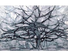 1art1 Piet Mondrian Poster XXL LAlbero Grigio, 1912 Stampa Geante 120x80 cm
