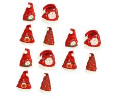Abaodam 12 Pcs Cappello Di Santa Vacanza Cappelli Di Babbo Natale Albero Di Natale Topper Vacanza Beanie Cap Protezione Di Natale Protezione Di Festa Di Natale Berretto Di Babbo Natale