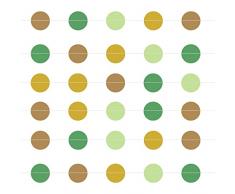 Colexy Ghirlanda di Carta Decorazione Scintillante Rotondo, Motivo a Pois Verdi, Decorazione per Feste di Nozze, Striscione da Appendere Ghirlande per Matrimonio Compleanno Natale Festa, 6 * 2m