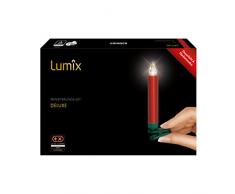 Krinner Lumix Deluxe Set di ampliamento, 5 candele LED per albero di Natale, rosso 74356