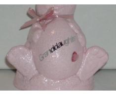 Nipote ", colore: rosa Baby coniglietto pasquale, decorazione commemorativa da Ziggy Crafts