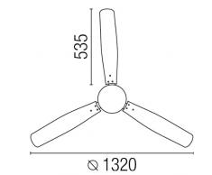 Faro 33385 - TONSAY Ventilatore da soffitto nichel opaco