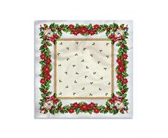 Centrotavola Natalizio 100x100cm Decorazioni Natale Maestri Cotonieri 4516