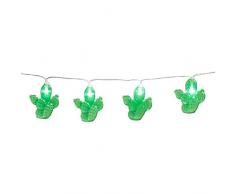 Boland 54425 - Catena luminosa a LED con cactus, lunghezza 140 cm, tipo di batteria 2 x AA, cactus, decorazione per carnevale, feste a tema