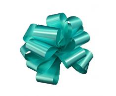 STAR NEW FLOWER SPA 50 Fiocchi RAPIDI Blu Tiffany autotiranti da 50 mm, per Decorazioni addobbi Feste Compleanni Matrimonio Festa a Tema Cerimonie Eventi (coccarda Blu Tiffany)