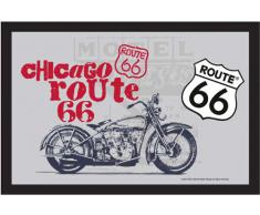 Empire 538628 - Quadro Route 66 Moto, su Vetro Stampato con Cornice in plastica Effetto Legno, 20 x 30 cm