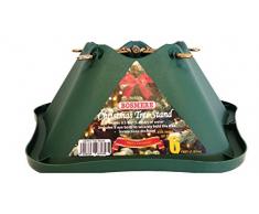 Bosmere Supporto Base Per Albero Di Natale, In Plastica, Con Foro Per Tronco, Verde