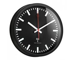 TFA Dostmann 60.3513 - Orologio atomico da parete, nero, plastico