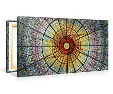 Gallery of Innovative Art - COLOURFUL CHURCH ROOF - 100x50cm - Stampa Giclee su tela, foto tela Wall Art- Foto su tela montate su telaio- immagini su tela XXL in alta risoluzione #e6419