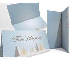 Biglietti di Natale Winter licher Fiaba Foresta 50 pezzi stampabile e scrivere