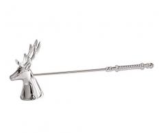 Edzard spegnicandela Cervo, Argento Placcato, antiossidante, Lunghezza 26 cm (Cervo)