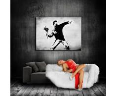 'Stampa su tela "Banksy" Graffiti – Immagine 100 x 70 cm K. poster. Immagine già montato su telaio. nr: 2095 Pop Art pittura arte stampe, quadri, Immagini Per La Decorazione – Decorazione/Top 200 " Banksy Street Art murali