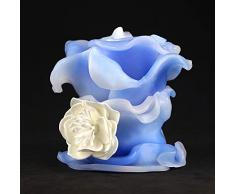 Candela artigianale artistica fatta a mano fiore Camelia regalo di nozze bomboniera arredo casa