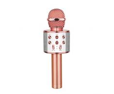 Letsgocoo Bluetooth Microfono Karaoke per Bambini, Giocattolo e Regalo - Regalo Ragazza Portatile Karaoke Microfono Giocattoli per Bambini 4-15 Anni Regali di Natale Bambina 4-15 Giochi Bambina