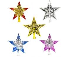 Puntale per Albero di Natale Funzionamento a Spina a Forma di Stella Binwee