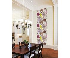 1art1 65.722 Fiore Decorazione murale poster da parete Stripe - fiori di fantasia, 250 x 79 centimetri