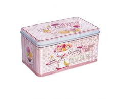 Natives 610100 – Happy thérapie-macarons Scatola Mattarello metallo multicolore 28 x 24 x 11 cm