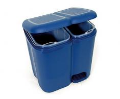 Tontarelli Pattumiera Patty, Diferenziata Con 2 Secchi In Plastica 39x32,5 cm, Colori Assortiti