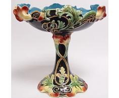 Casa Padrino Vaso da Fiori Art Nouveau Multicolore H. 36 cm - Vaso da Fiori Decorativo in Stile Art Nouveau