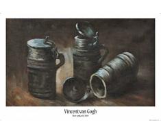 1art1 Vincent Van Gogh Poster Natura Morta con Tre Boccali di Birra, 1884 Stampa 91x61 cm