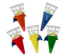 THE TWIDDLERS 48 Mini Click & Catch Cones Game | Ideale per Pinata Stuffers | Fillers Calza di Natale | Borsa bottino per Feste di Compleanno e di Natale Giochi di Giocattoli Bambini Halloween Festa