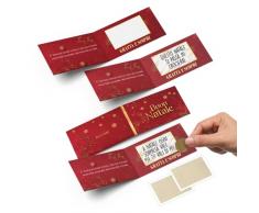 Biglietti Auguri Natale Gratta e Vinci - 10 Bigliettini Grattabili Natalizi Originali - Biglietto Grattabile Natalizio Originale