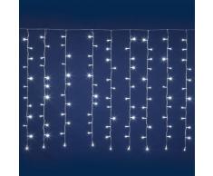 Tenda 5 x 1,5 m, 384 led bianchi, cavo trasparente, con giochi di luce digitali, luci di Natale, luci natalizie per esterno