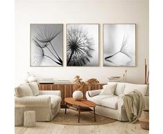 TROYSINC Set di 3 poster di design da parete, senza cornice, stampa su tela, poster artistici in bianco e nero, per decorazione del soggiorno (40 x 50 cm)