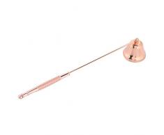 Dekaim Spegnicandela a Forma di Campana in Acciaio Inossidabile, Attrezzo Manuale per Coperchio Taglia Stoppino, Strumento per Spegnere Candele, Sicuro E Rispettoso Dellambiente(Oro Rosa)