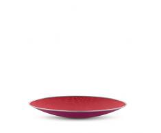 Alessi SC01/33 Centrotavola Traforato in Acciaio Colorato con Resina Epossidica, Rosso e Viola, 100 Values Collection