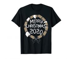 Divertente rotolo di carta igienica 2020 Merry Christmas Ghirlanda regalo Maglietta