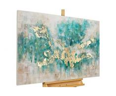 Kunstloft Quadro su tela | 100% DIPINTO A MANO | 120x80cm | Dipinto Consciousness | Astratto | Turchese | Arte moderna