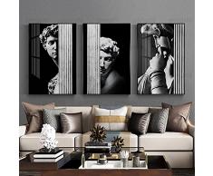SYFZGMW Arte moderna Stampa su Tela Pittura Antica Greca Marmo Figura Statua di Alta Qualit脿 Soggiorno Camera Da Letto Cafe Decorazione Della Parete Hd Poster/50x70cmx3/Senza Cornice