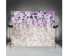 3 x 2,4 m nuziale doccia grande matrimonio viola floreale parete fondale 3D fiori tenda dessert decorazione della tavola blush sfondo fotografia per immagini xt-6708