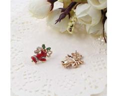 Cosanter Orecchini di Natale Orecchini in Lega da Donna a forma di Campana Selvaggio Diamante per Gioielleria da Regalo di Natale 2.2 * 1.5cm