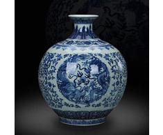 XXF-Shop. Cinese Vaso in Ceramica, Blu e Bianco Vaso di Fiore, Fiore Inserti artistici vasi Decorativi for Fiori, 32 * 32 Centimetri