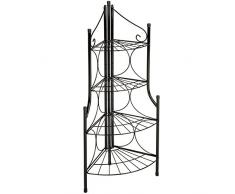 TecTake FIORIERA PORTAVASI Giardino A 4 Piani in Ferro Decorativa Rotondo | ca. 30x30x106cm | Portata Massima: ca. 40 kg