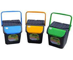 Ecoplast EC35 Pattumiera Ecologic, Blu, 38x36.5x45 cm