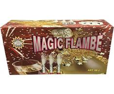 100 Candeline MAGIC FLAMBE Fontana Torta Luminosa Party Torta 12 Cm.Durata 60 Secondi Categoria F1 (USO INTERNO ED ESTERNO) LE ORIGINALI MARCA TEANESE.