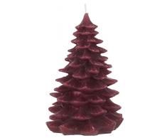 Ib Laursen Candela a forma di albero di Natale Bordeaux, altezza 12,5 cm, paraffina
