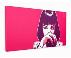 M2M Prints, Stampa artistica da parete su tela con motivo con Mia Wallace di Pulp Fiction, stile pop art,101 x 61 cm
