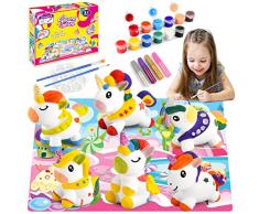 EUTOYZ Regalo Natale Bambina 4 5 6 7 8 9 10 Anni, Unicorno Bambina Regalo Giocattoli Bambino 4-10 Anni Giochi Creativi Bambina 4-10 Anni Compleanno Bambina 4-10 Anni Kit Pittura Bambini 4-10 Anni