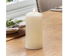 Lights4fun - TruGlow® Candela LED a Pile in Cera dAvorio Con Stoppino e Fiamma Realistica