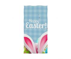 Altamente assorbente per il bagno Home Hotel Palestra Spa Ospite Multiuso Felice Decorativo Divertente Coniglietto Orecchie Buona Pasqua Uova colorate Asciugamani percalle San Valentino Morbido Grande