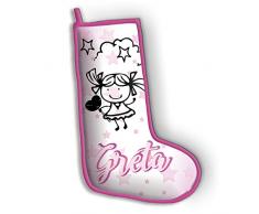 gadgeteventi Calza Personalizzata della befana Bimbo con Nome per Natale ed Epifania (Femminuccia)